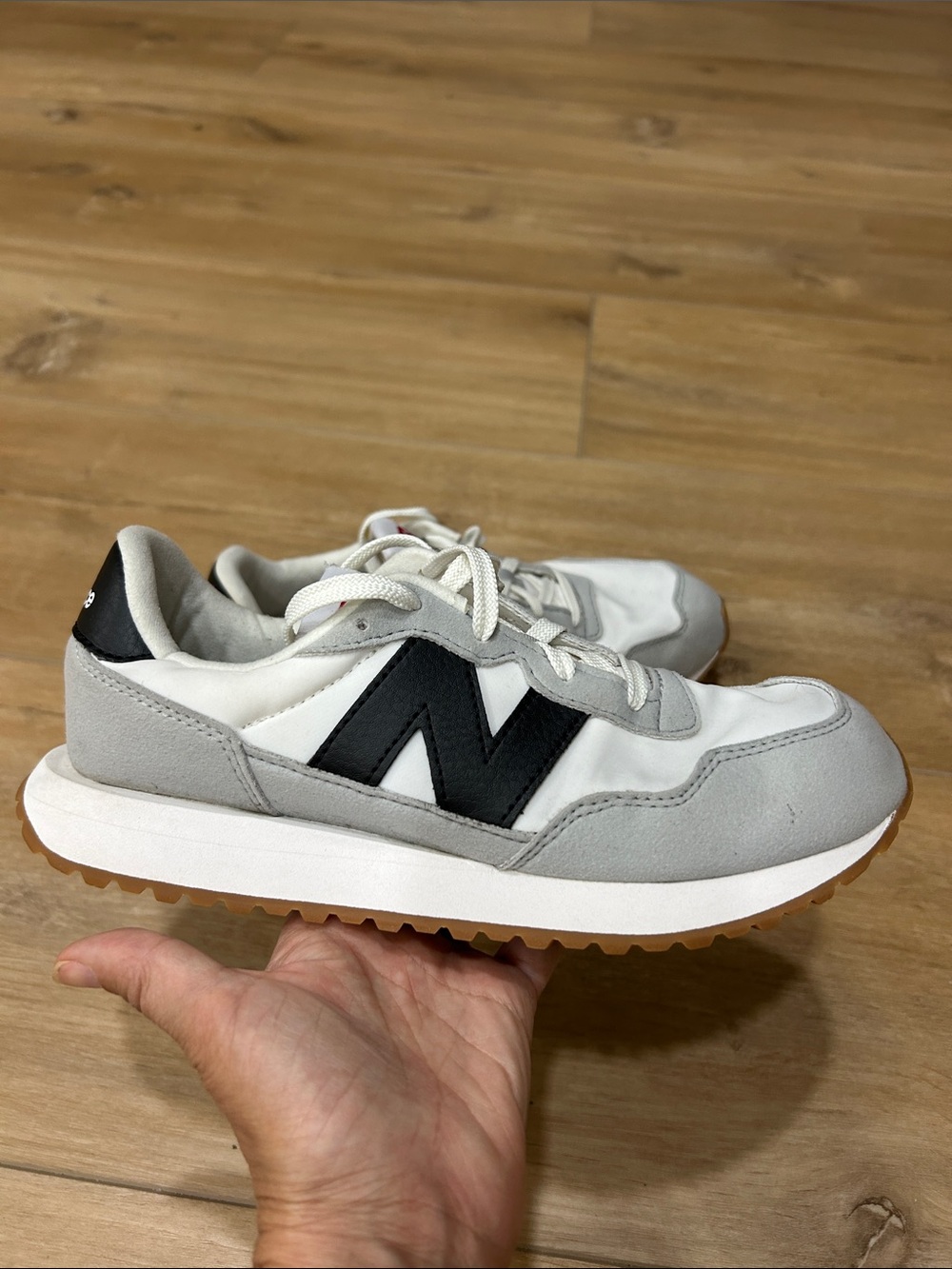 NEW BALANCE 237 Retro Sneakers in White & Black